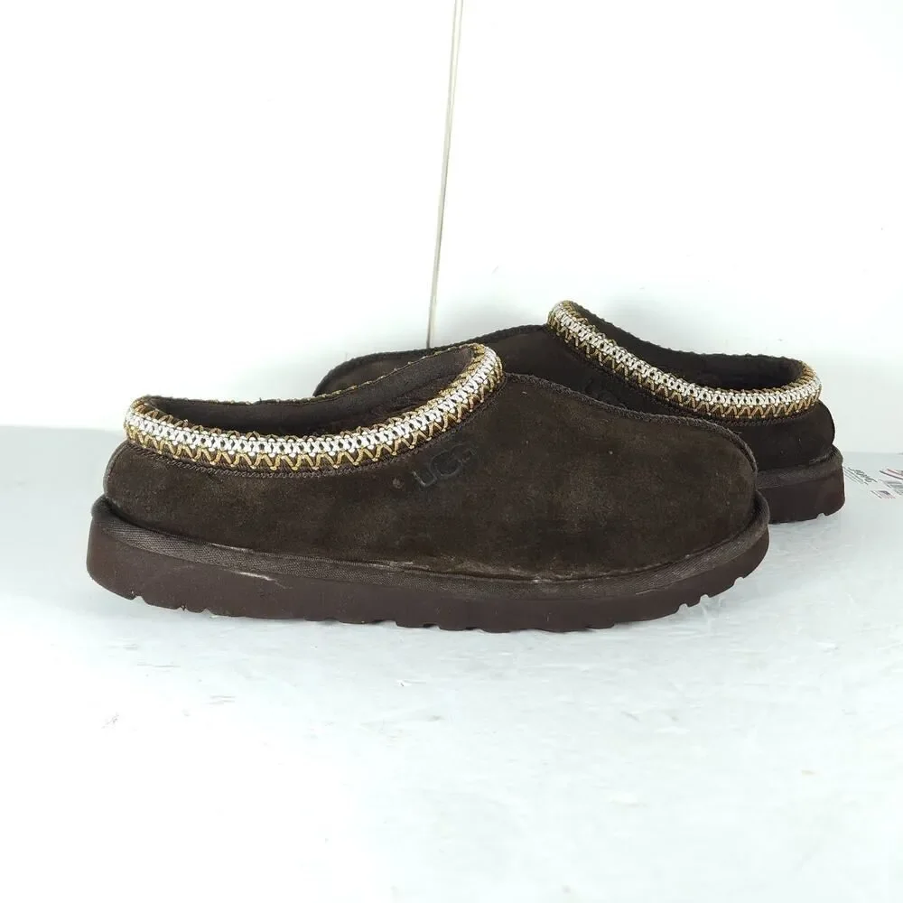 UGG Men's Tasman II US 8 Dusted Cocoa Suede Sheepskin Lined Slippers Shoes